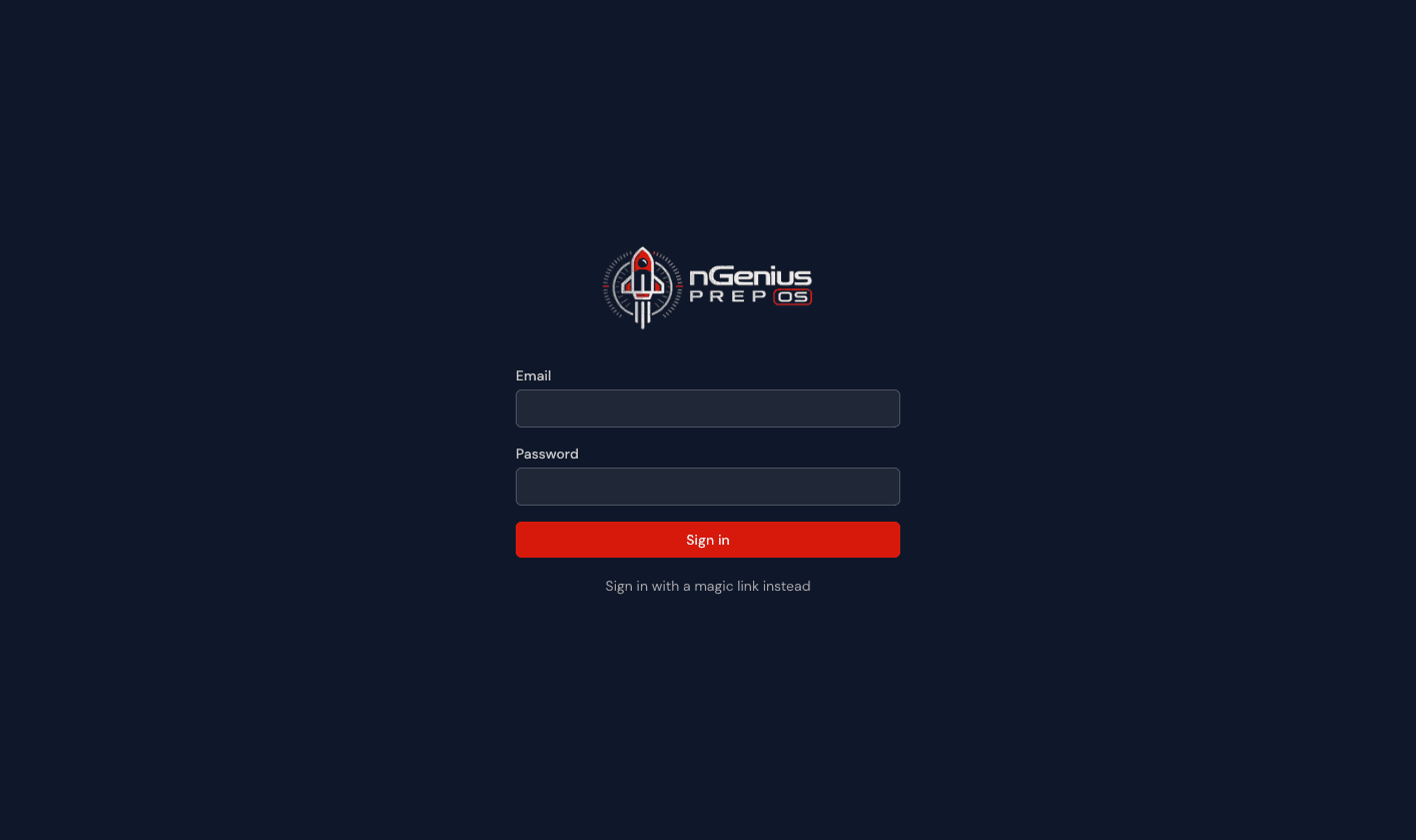 nGenius Prep OS — custom business management platform